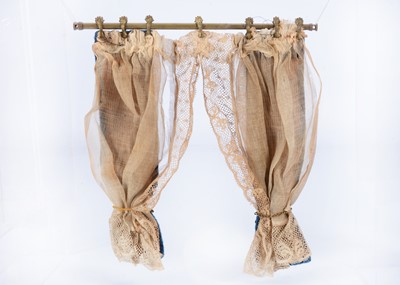 Lot 173 - An 19th century dolls’ house curtain
