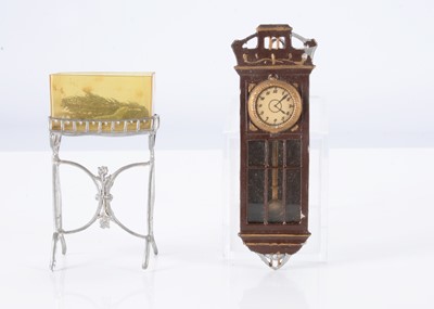 Lot 186 - A 1920/30s German soft metal dolls’ house aquarium