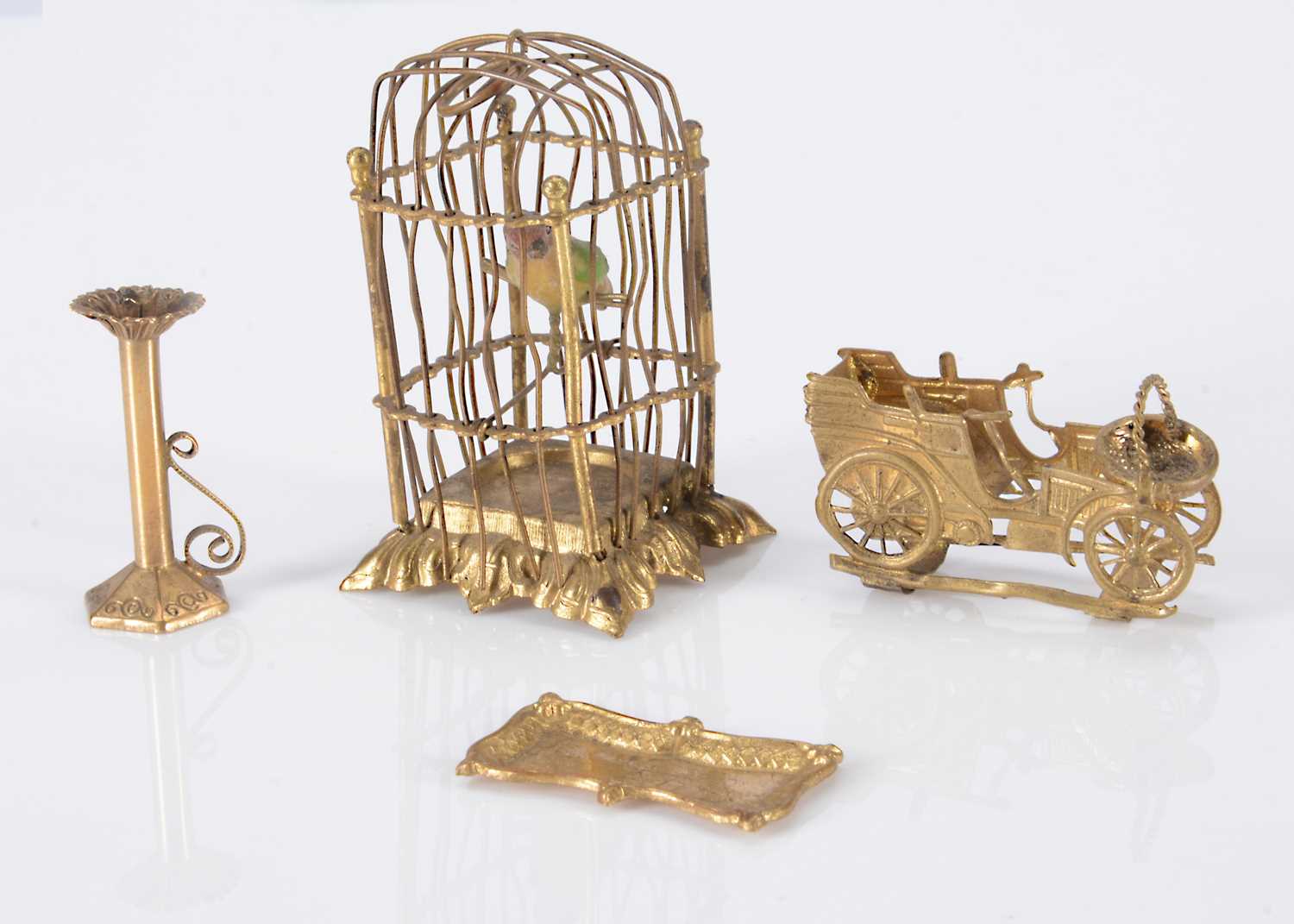 Lot 187 - An 19th century German gilt metal bird cage