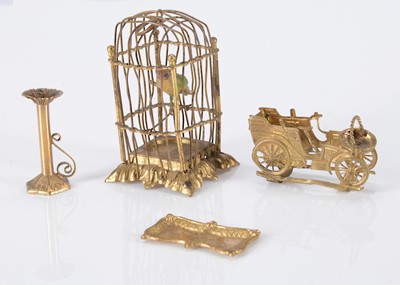 Lot 187 - An 19th century German gilt metal bird cage