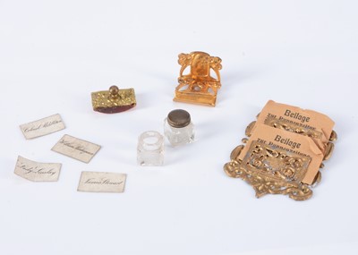 Lot 192 - 19th century dolls’ house desk accessories