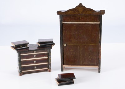 Lot 195 - 19th century Waltershausen dolls’ house furniture