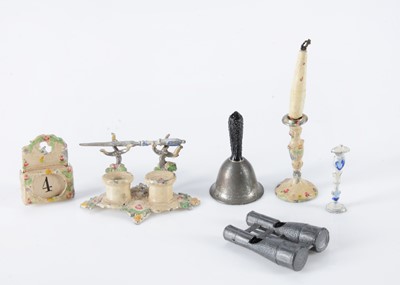 Lot 206 - A late 19th century cast-metal desk set