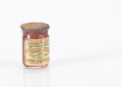 Lot 208 - A rare Queen Mary’s Dolls’ House jar of Chivers Strawberry Jam circa 1924
