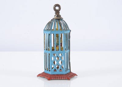 Lot 218 - A Meier Penny Toy tinplate dolls’ house birdcage