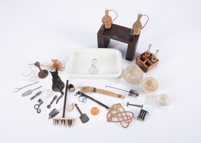Lot 222 - Dolls’ house kitchen equipment