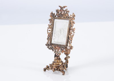 Lot 238 - A rare late 19th century soft metal dolls’ house candlelit lithophane