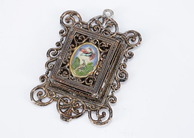 Lot 242 - A late 19th century German soft metal dolls’ house key cabinet