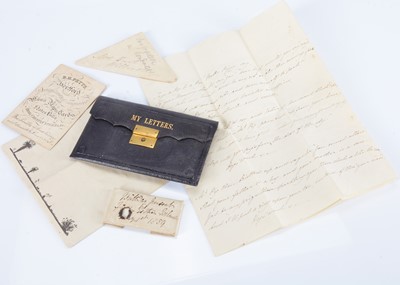 Lot 249 - An 19th century Morocco brown leather ‘My Letters’ wallet