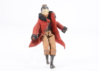 Lot 260 - An 19th century Grodnertal wooden dolls’ house doll coachman