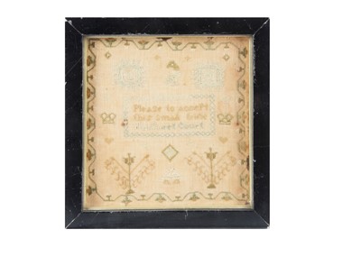 Lot 263 - An 19th century small sampler