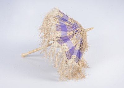 Lot 285 - An 19th century bone handled fashion doll parasol