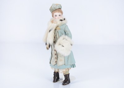 Lot 293 - A fine Jumeau pressed bisque swivel head fashion doll, circa 1880