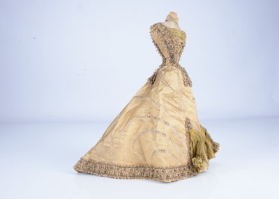 Lot 296 - A very unusual late 1890s haute couture type miniature evening gown
