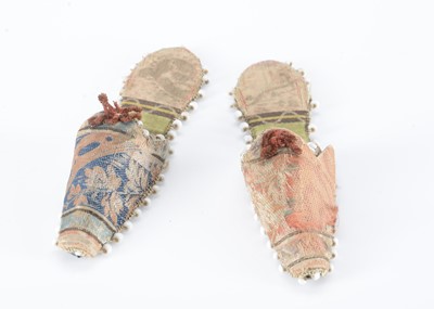 Lot 297 - A pair of 19th century silk doll’s slippers