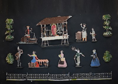 Lot 310 - An early 19th century German lead ‘flats’ market scene