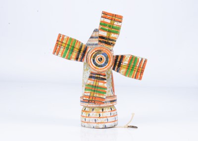 Lot 313 - An 19th century German painted wooden windmill
