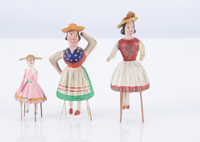 Lot 315 - Three 19th century German bristle toys
