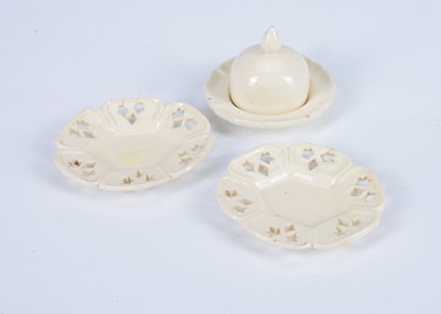 Lot 333 - Two 19th century style creamware doll’s plates