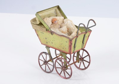 Lot 381 - A German Penny Toy dolls’ house perambulator