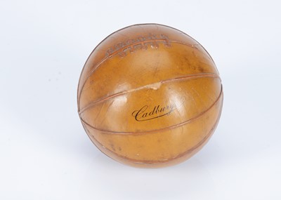 Lot 393 - A rare Cadbury’s card football chocolate container, circa 1910