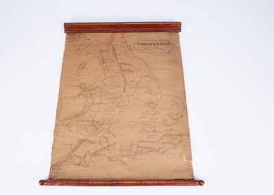 Lot 430 - A rare hand drawn school map of England & Wales, 1869