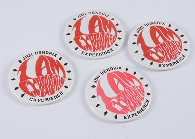 Lot 343 - Jimi Hendrix Pin Badges