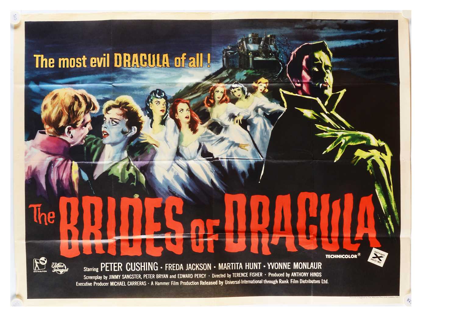 Lot 395 - Brides Of Dracula (1960) UK Quad Poster