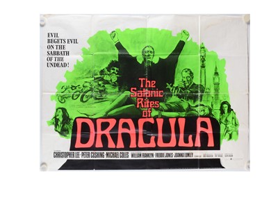 Lot 407 - The Satanic Rites of Dracula (1974) UK Quad Poster