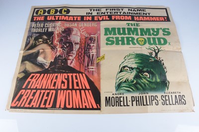 Lot 441 - Frankenstein Created Woman / The Mummy's Shroud UK Quad Poster
