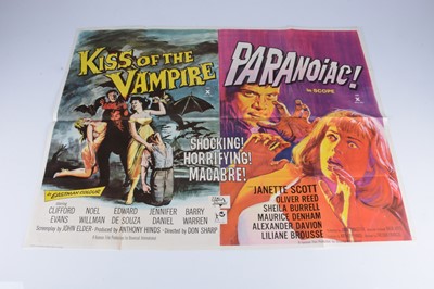 Lot 442 - Kiss Of The Vampire / Paranoiac UK Quad Poster