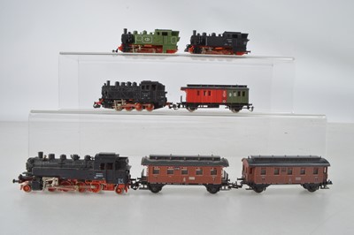 Lot 40 - German TT Gauge Steam Tank Locomotives and Four Wheeled Coaches (7)