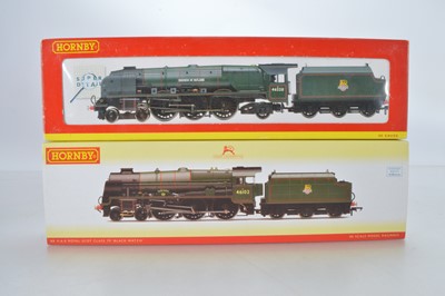 Lot 79 - Hornby (China) boxed 00 Gauge BR green Duchess Class and 7P Class Locomotives and Tenders (2)