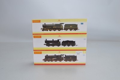Lot 104 - Hornby (China) boxed 00 Gauge BR black and green Locomotives and Tenders (4)