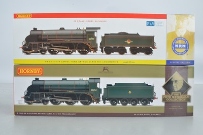 Lot 131 - Hornby (China) NRM and Pete Waterman Collection boxed 00 Gauge BR green Class N15 4-6-0 Locomotives and Tenders (2)