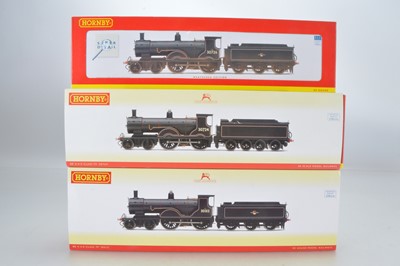Lot 136 - Hornby (China) boxed 00 Gauge SR black and BR green and black Class T9 Greyhound 4-4-0 Locomotives and Tenders (3)