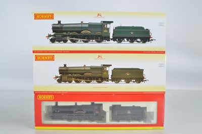Lot 162 - Hornby (China) boxed 00 Gauge BR black and green Grange Class 4-6-0 Locomotives and Tenders (3)