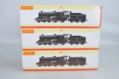 Lot 166 - Hornby (China) boxed 00 Gauge BR black Standard Class 4MT 75000 Locomotives and Tenders (3)