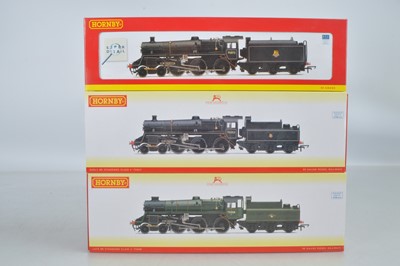 Lot 167 - Hornby (China) boxed 00 Gauge BR black and green Standard Class 4MT 75000 Locomotives and Tenders (3)