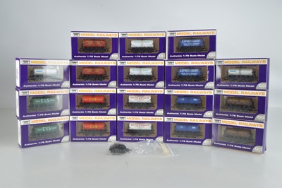 Lot 301 - Dapol OO Gauge Pairs of Six Wheeled Milk Tank Wagons (18)