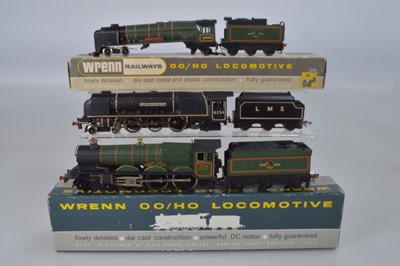 Lot 383 - Wrenn 00 Gauge boxed and unboxed Castle and City Class Locomotives and Tenders and West Country Class Loco Body and full Tender (3)