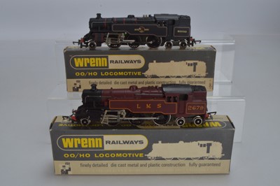 Lot 393 - Wrenn 00 Gauge boxed BR black and LMS maroon 2-6-4T Tank Locomotives (2)