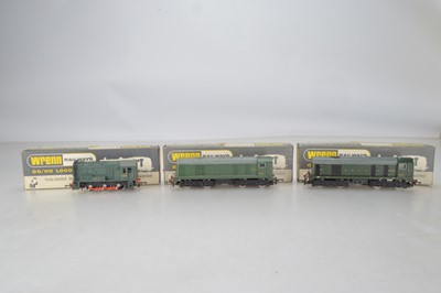 Lot 414 - Wrenn 00 Gauge boxed BR green Diesel Shunter and pair of Class 20 Bo-Bo Diesel Locomotives (3)