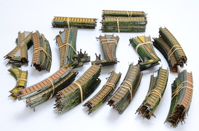 Lot 428 - Bing and Karl Bub Table Top 00/HO Gauge Clockwork Track including Points (approx 140 pieces)