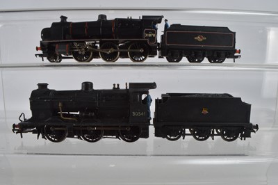 Lot 447 - Pair of Will's Finecast 00 Gauge kitbuilt BR black Locomotives and Tenders (2)