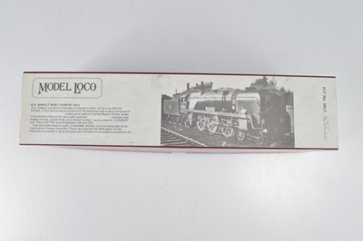 Lot 452 - DJH/Model Loco ML7/K85 unmade 00 Gauge kit BR rebuilt West Country Class 4-6-2 Locomotive and Tender