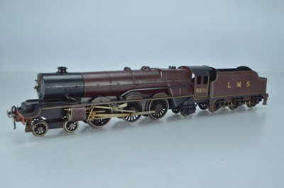 Lot 563 - Bassett Lowke O Gauge 4-6-2 Loco and Tender LMS Maroon, 'Princess Elizabeth' No 6201