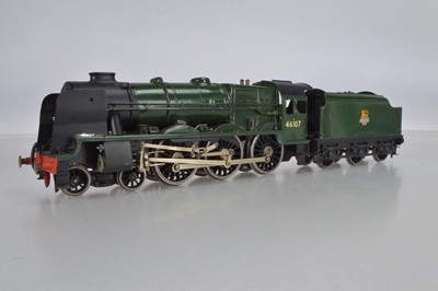 Lot 636 - Kit / Scratch bult O Gauge LMS BR green Royal Scot class 'Argyll & Sutherland Highlander' No 46107 4-6-0 Locomotive and Tender