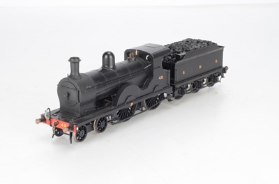 Lot 648 - An  Adrian Rowland O Gauge finescale kit professionally built and painted by Adrian Rowland GNR (Great Northern Railway) black livery No 42 P Class Irish 4-4-0 Locomotive and tender