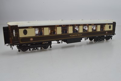 Lot 659 - Westdale kits / Kennard Models O Gauge Pullman car No 76 with Kennard models label to underside No 384